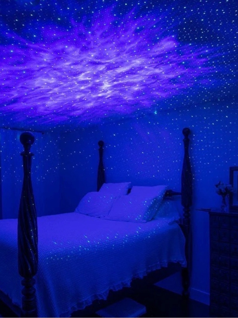 BlissLight’s Sky Lite Projector - Blue/Purple LED Ceiling Galaxy - Multi Modes